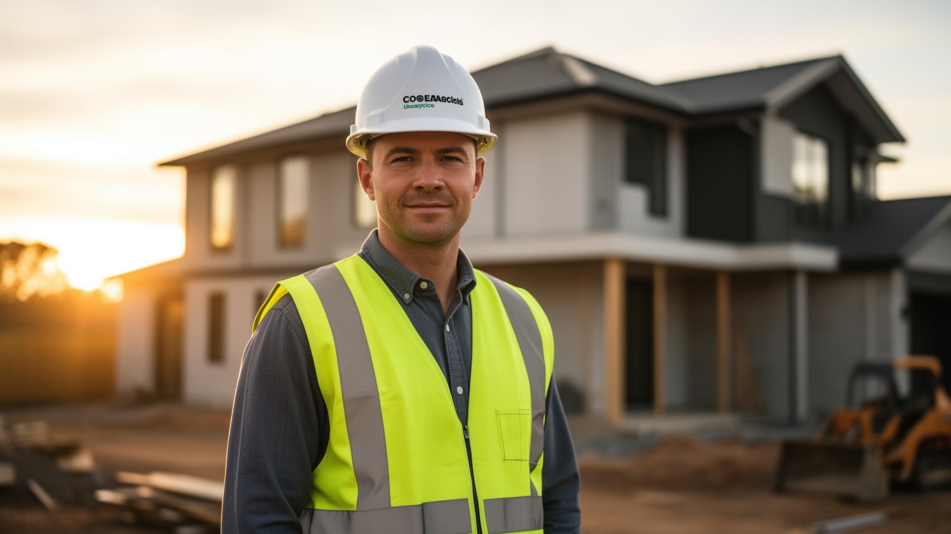 Construction contractor on a residential job site